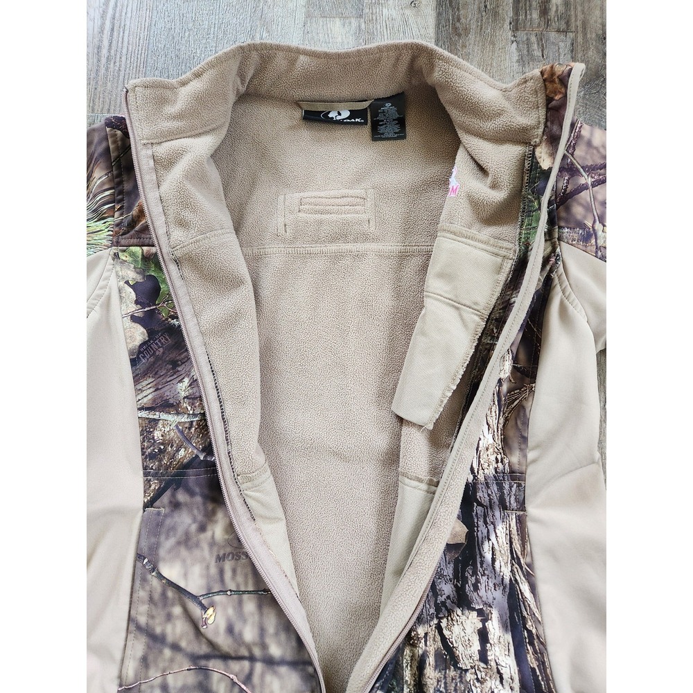 Women's Mossy Oak Hunting Jacket Camouflage Softshell Full Zip Fleece Lined M - Picture 5 of 14